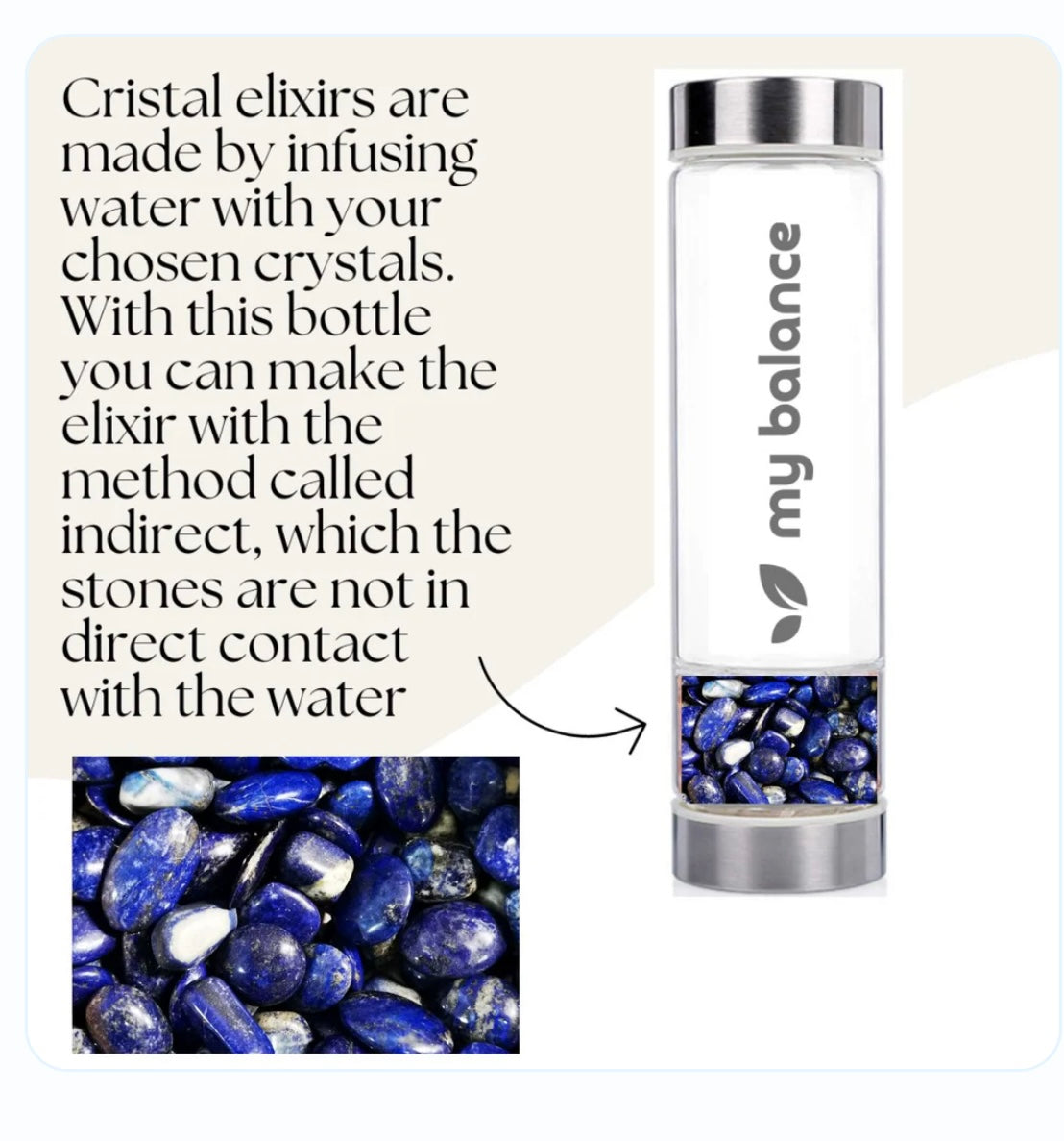 Crystal Elixir Infused Gem Water Bottle